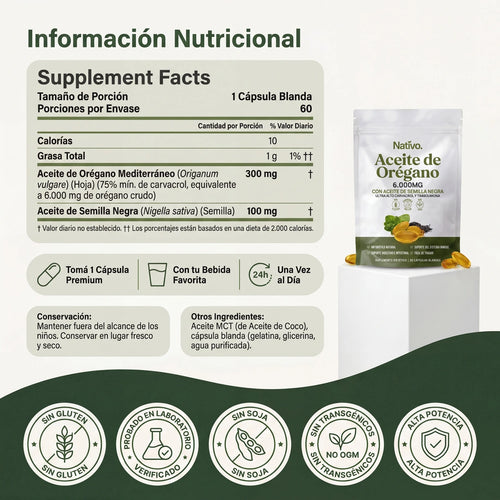 Aceite de Orégano 6000mg